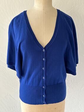 The Limited Sweater Womens Small Careerchic Academia Button Cotton Short Sleeve